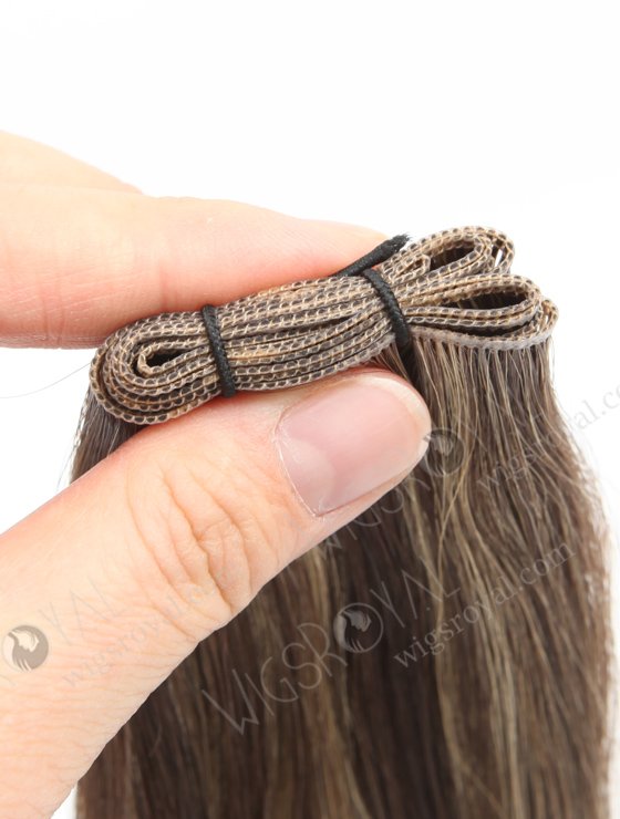 Highlight color human hair extensions seamless virgin genius weft WR-GW-011-20771