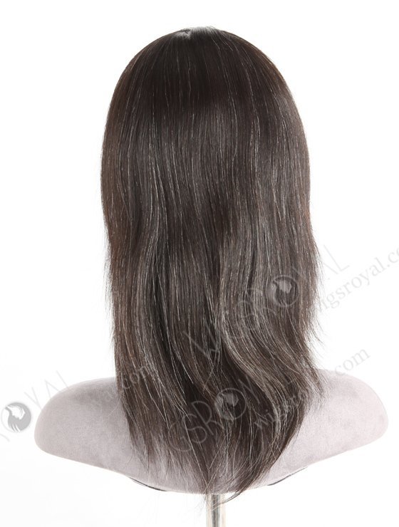 Grey Color Short Brazilian Human Hair Full Lace Wig For Free Parting WR-LW-131-20986