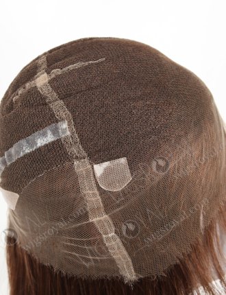 Dark Brown European Virgin Human Hair Full Lace Wig With Bangs WR-LW-127