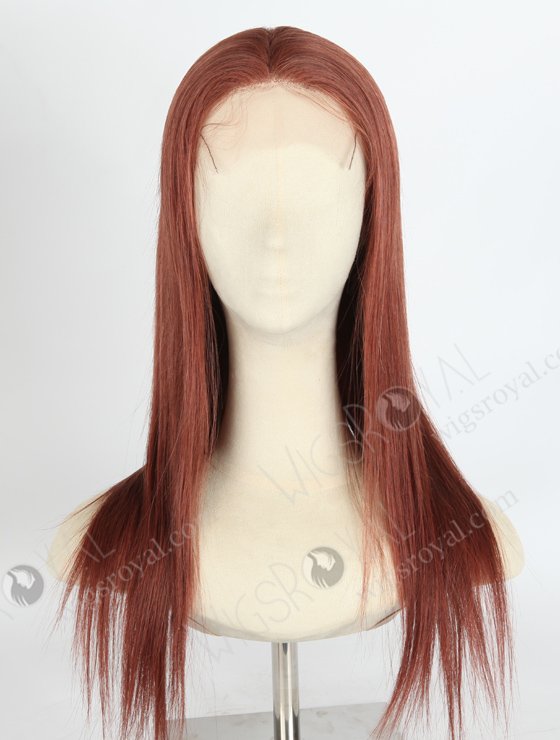 Reddish Brown Color Straight Brazilian Virgin Hair Lace Front Wig WR-CLF-032-21087
