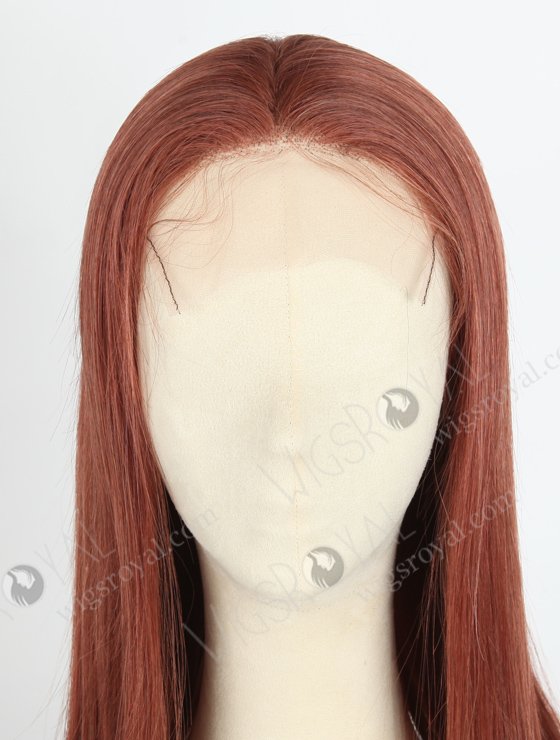 Reddish Brown Color Straight Brazilian Virgin Hair Lace Front Wig WR-CLF-032-21086