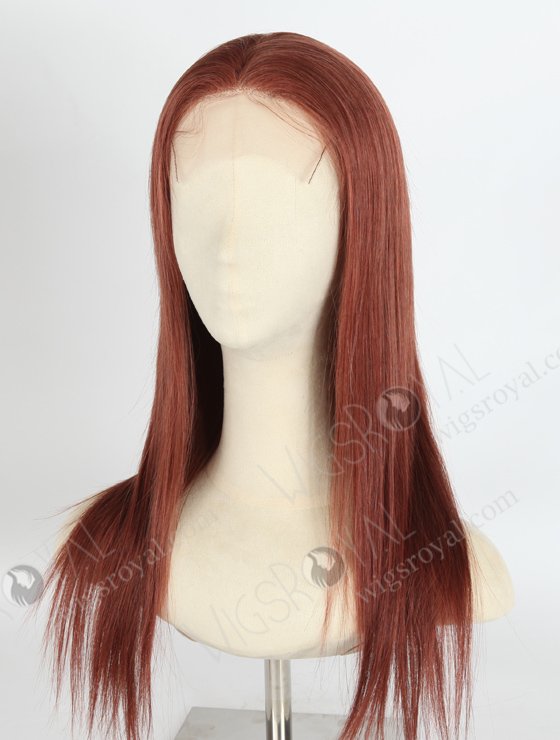 Reddish Brown Color Straight Brazilian Virgin Hair Lace Front Wig WR-CLF-032-21090