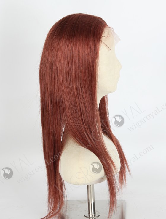 Reddish Brown Color Straight Brazilian Virgin Hair Lace Front Wig WR-CLF-032-21089