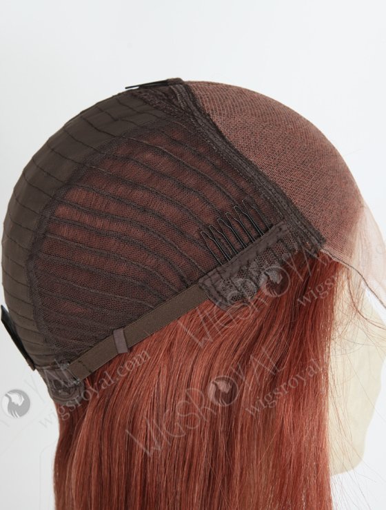 Reddish Brown Color Straight Brazilian Virgin Hair Lace Front Wig WR-CLF-032-21094