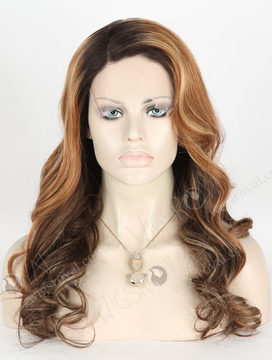 Luxury Best Quality Highlight Bayalage Color Curly Brazilian Hair Lace Front Wig WR-CLF-030-21063