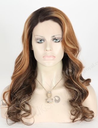 Luxury Best Quality Highlight Bayalage Color Curly Brazilian Hair Lace Front Wig WR-CLF-030