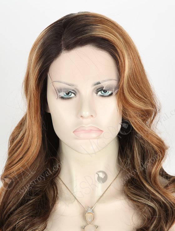 Luxury Best Quality Highlight Bayalage Color Curly Brazilian Hair Lace Front Wig WR-CLF-030-21064