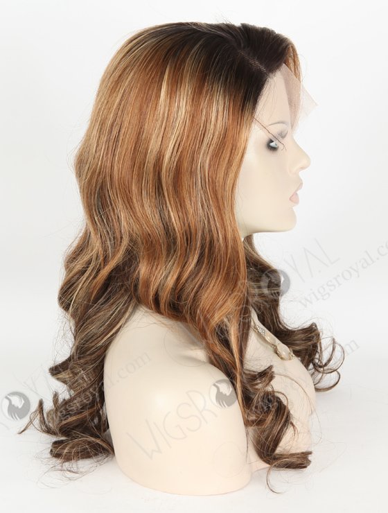 Luxury Best Quality Highlight Bayalage Color Curly Brazilian Hair Lace Front Wig WR-CLF-030-21067