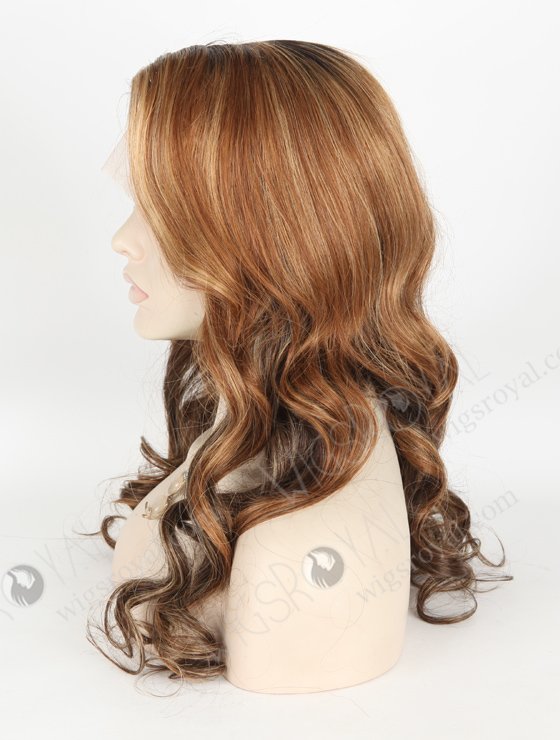 Luxury Best Quality Highlight Bayalage Color Curly Brazilian Hair Lace Front Wig WR-CLF-030-21068
