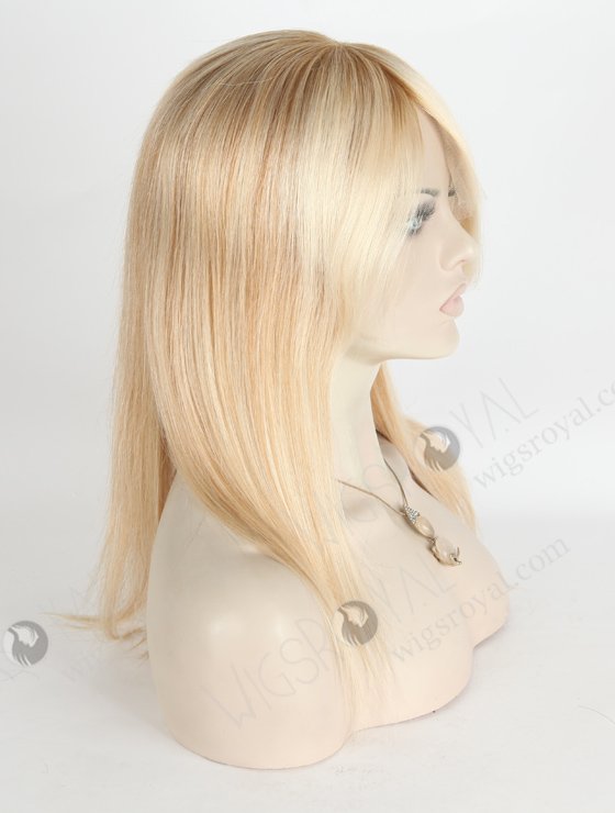 The Perfect Highlight White Color Straight PU Wig With Bangs WR-MOW-018-21167
