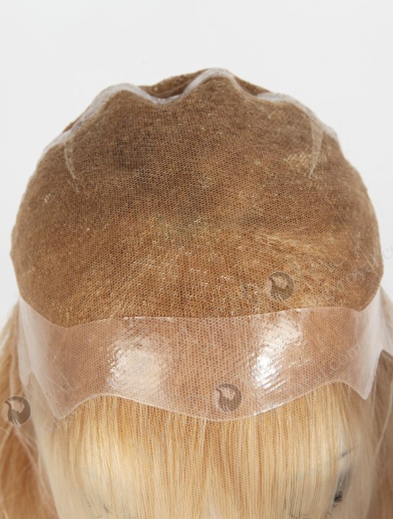 The Perfect Highlight White Color Straight PU Wig With Bangs WR-MOW-018-21165