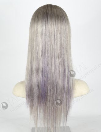 Grey Color Highlight Purple European Virgin Hair Lace Front Wig WR-CLF-026