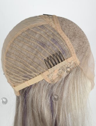 Grey Color Highlight Purple European Virgin Hair Lace Front Wig WR-CLF-026