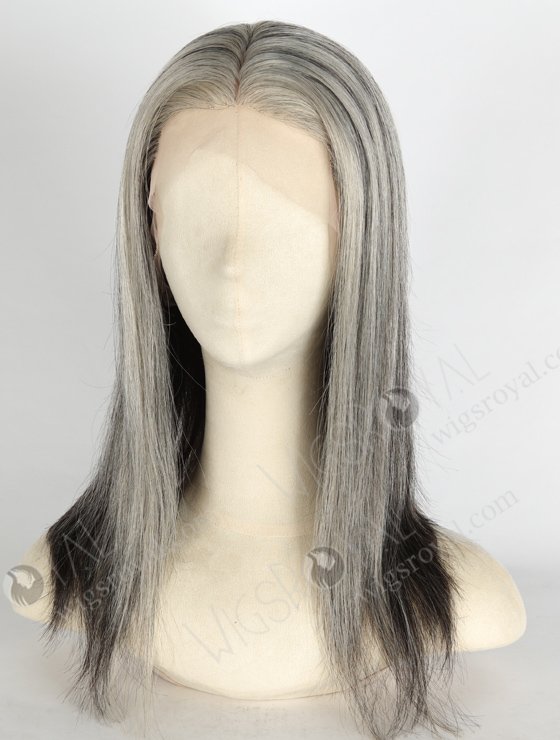 Knotless Scalp Replica Part Grey Color 100% European Human Hair Silk Top Full Lace Wig WR-ST-054-21135