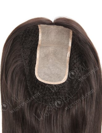 Full Volume Silk Top Fish Net Topper With Black Color European Virgin Human Hair WR-TC-072