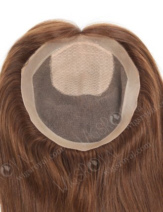 Brown Color Premium European Hair Silk Top Topper With Silicone Perimeter WR-TC-073