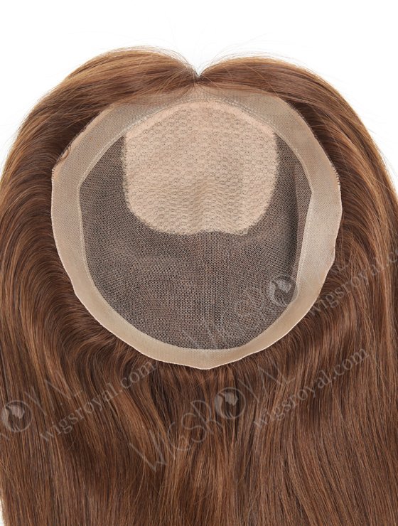 Brown Color Premium European Hair Silk Top Topper With Silicone Perimeter WR-TC-073-21233
