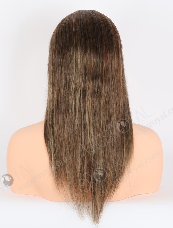 In Stock Indian Remy Hair 14" Straight 2/8# Blended with 27# and 30# Highlights Color Full Lace Wig FLW-01917-21425