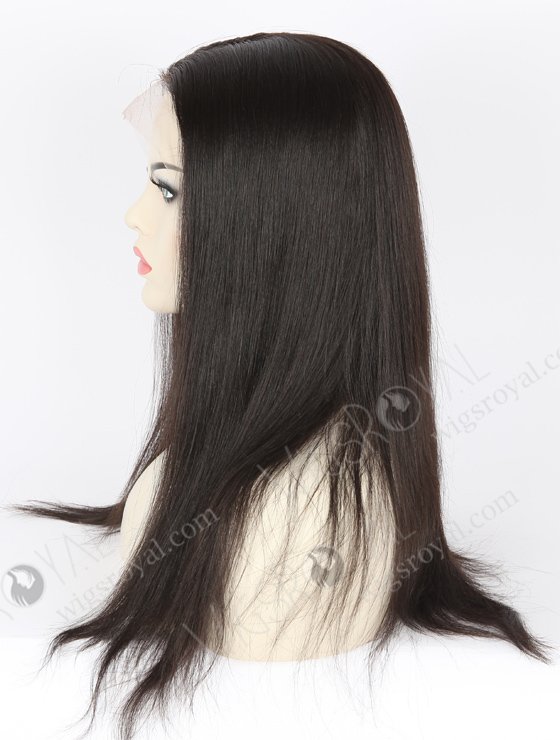 In Stock Indian Remy Hair 16" Light Yaki 1b# Color Full Lace Wig FLW-01906-21557