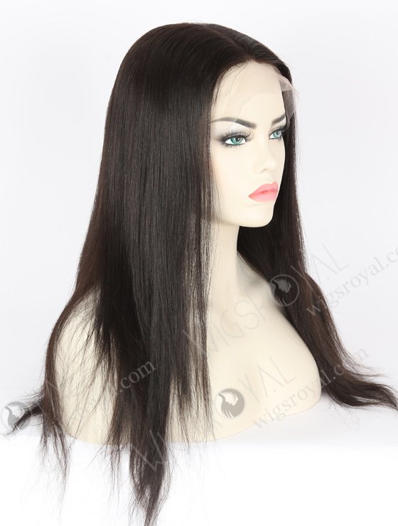 In Stock Indian Remy Hair 16" Light Yaki 1b# Color Full Lace Wig FLW-01906-21559