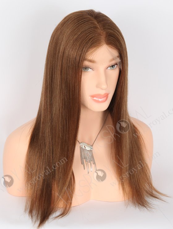 In Stock Indian Remy Hair 18" Yaki 6/8/10# Evenly Blended Color Full Lace Wig FLW-01899-21619