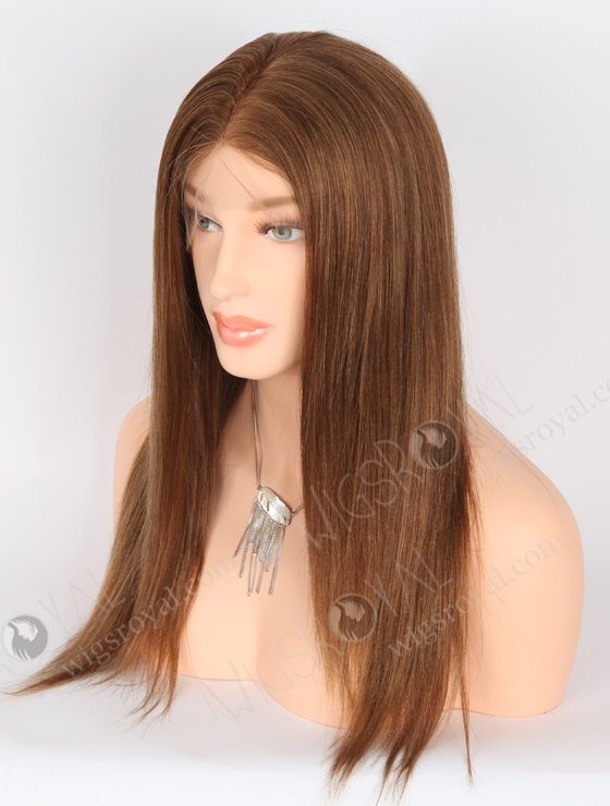 In Stock Indian Remy Hair 18" Yaki 6/8/10# Evenly Blended Color Full Lace Wig FLW-01899-21620