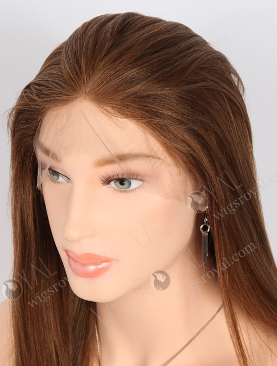 In Stock Indian Remy Hair 18" Yaki 6/8/10# Evenly Blended Color Full Lace Wig FLW-01899-21623
