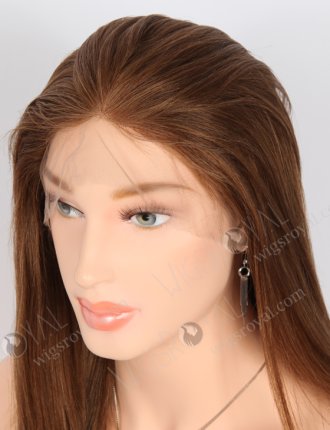 In Stock Indian Remy Hair 18" Yaki 6/8/10# Evenly Blended Color Full Lace Wig FLW-01899