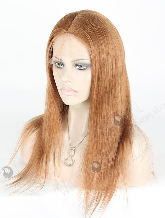In Stock Brazilian Virgin Hair 18" Straight 10# Color Silk Top Full Lace Wig STW-426-22055