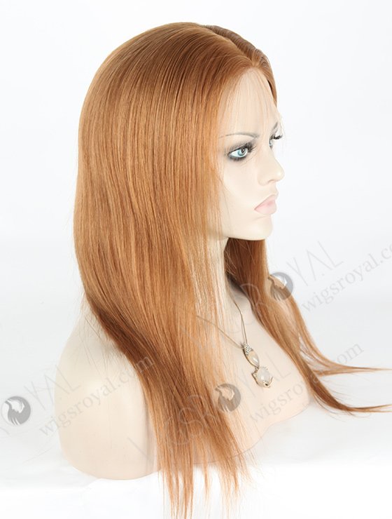 In Stock Brazilian Virgin Hair 18" Straight 10# Color Silk Top Full Lace Wig STW-426-22058