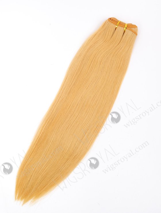 In Stock Brazilian Virgin Hair 16" Straight Yellow Color Machine Weft CSM-003-22087