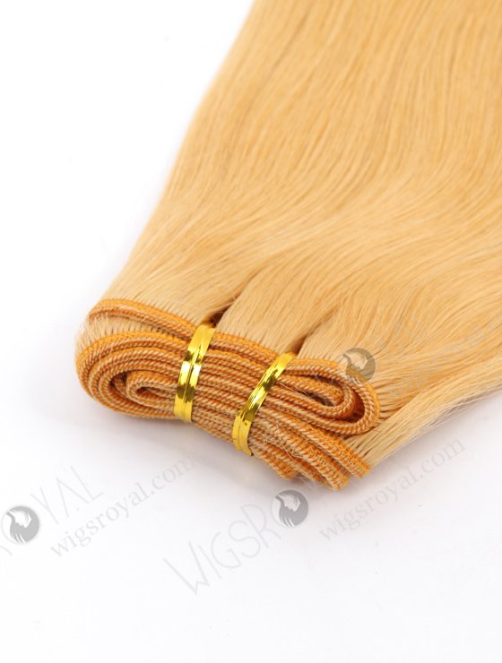 In Stock Brazilian Virgin Hair 16" Straight Yellow Color Machine Weft CSM-003-22089