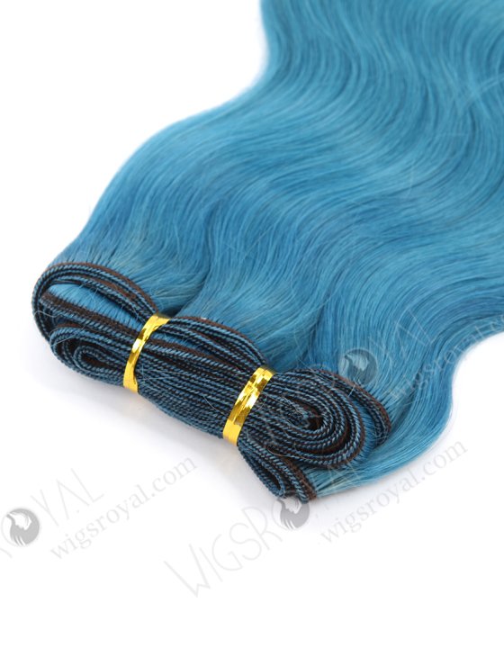 In Stock Brazilian Virgin Hair 16" Body Wave Blue Color Machine Weft CSM-006-22105