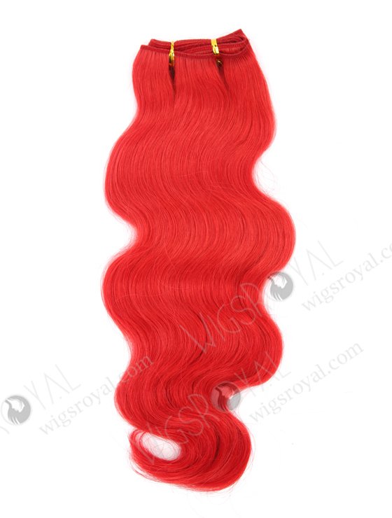 In Stock Brazilian Virgin Hair 16" Body Wave Red Color Machine Weft CSM-002-22080