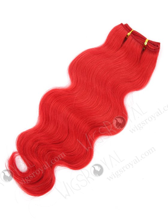 In Stock Brazilian Virgin Hair 16" Body Wave Red Color Machine Weft CSM-002-22079