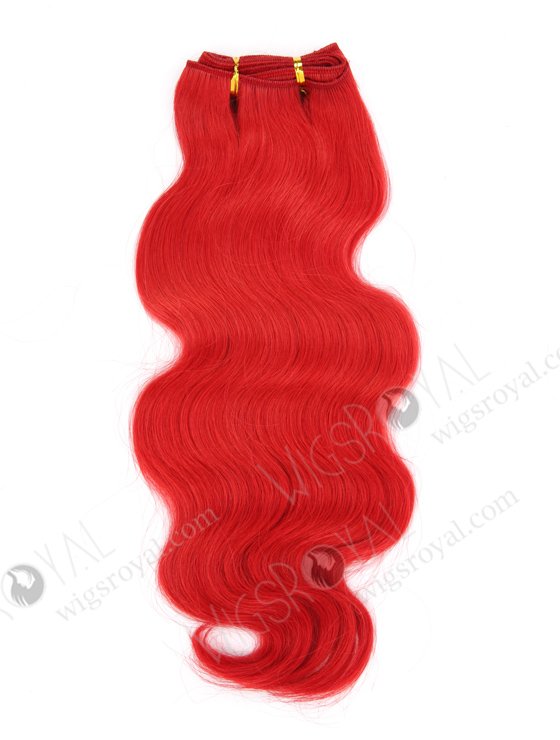 In Stock Brazilian Virgin Hair 16" Body Wave Red Color Machine Weft CSM-002-22081