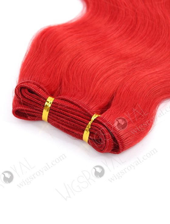 In Stock Brazilian Virgin Hair 16" Body Wave Red Color Machine Weft CSM-002-22083