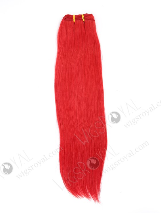In Stock Brazilian Virgin Hair 16" Straight Red Color Machine Weft CSM-001-22073
