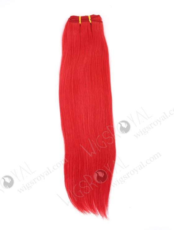 In Stock Brazilian Virgin Hair 16" Straight Red Color Machine Weft CSM-001