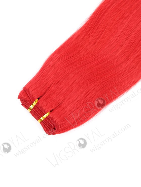 In Stock Brazilian Virgin Hair 16" Straight Red Color Machine Weft CSM-001-22075