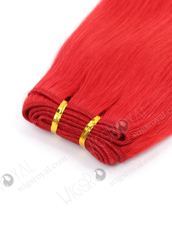 In Stock Brazilian Virgin Hair 16" Straight Red Color Machine Weft CSM-001-22076