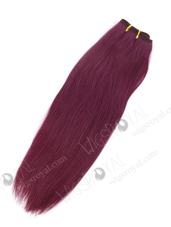 In Stock Brazilian Virgin Hair 16" Straight Purple Color Machine Weft CSM-011-22135