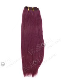 In Stock Brazilian Virgin Hair 16" Straight Purple Color Machine Weft CSM-011