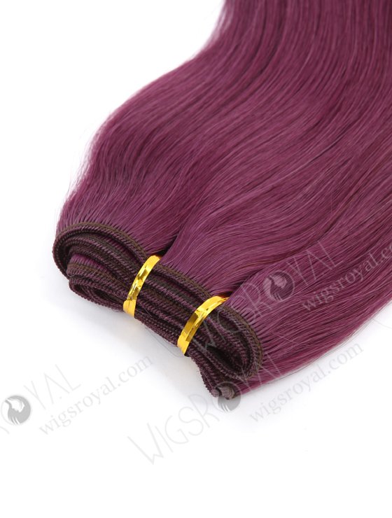 In Stock Brazilian Virgin Hair 16" Straight Purple Color Machine Weft CSM-011-22136