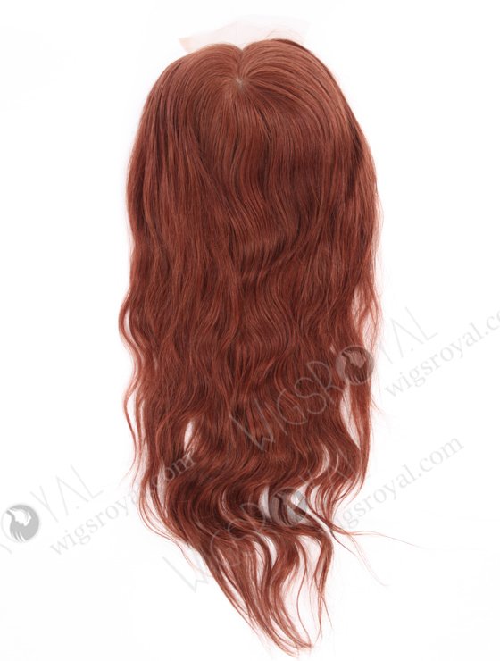 Realistic Hair Parting Burgundy Color Full Volume Human Hair Topper WR-TC-074-22353