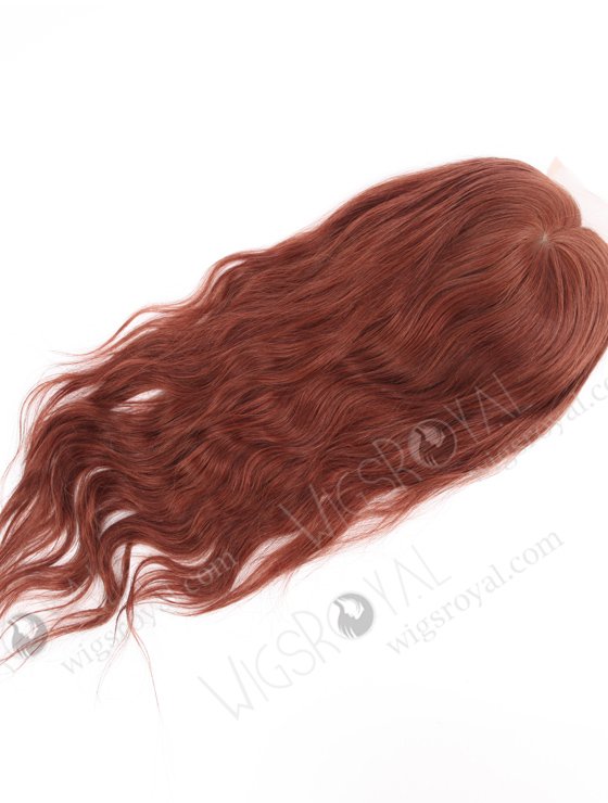 Realistic Hair Parting Burgundy Color Full Volume Human Hair Topper WR-TC-074-22354