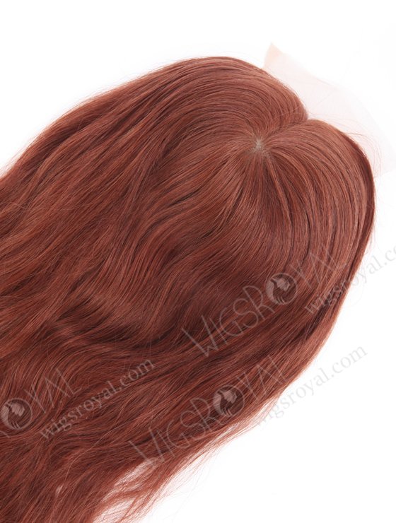 Realistic Hair Parting Burgundy Color Full Volume Human Hair Topper WR-TC-074-22357