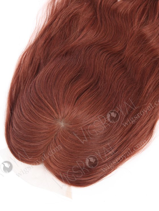 Realistic Hair Parting Burgundy Color Full Volume Human Hair Topper WR-TC-074-22355