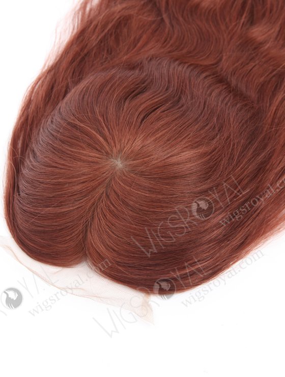 Realistic Hair Parting Burgundy Color Full Volume Human Hair Topper WR-TC-074-22356