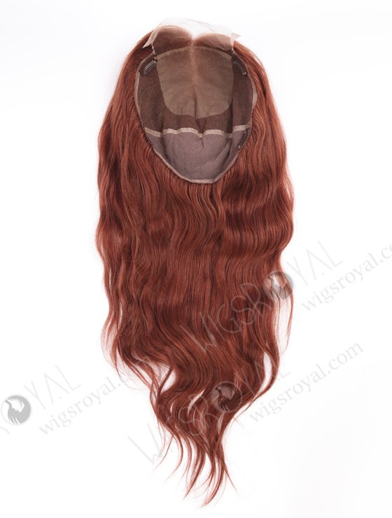Realistic Hair Parting Burgundy Color Full Volume Human Hair Topper WR-TC-074-22359